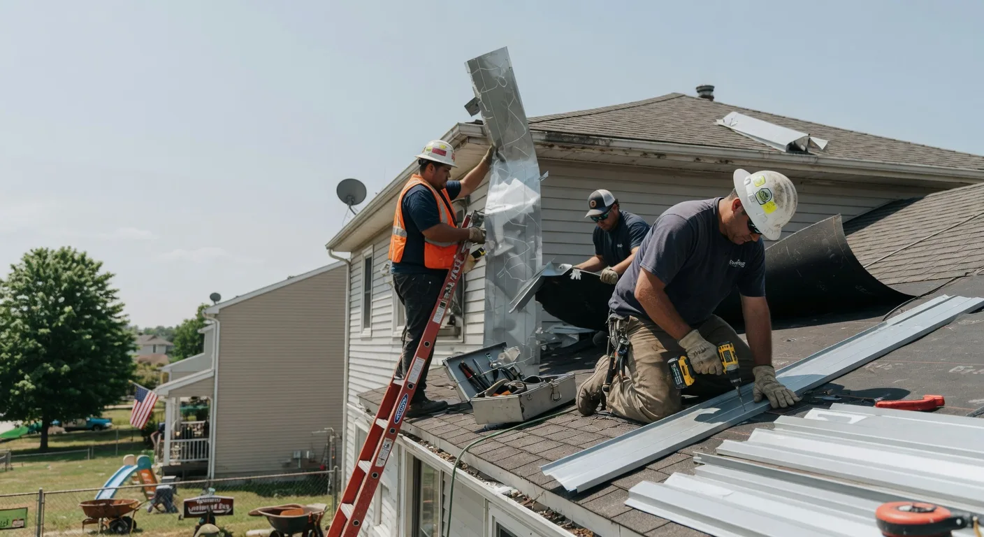 Storm Damage Metal Roof Repair in Stockton, KS
